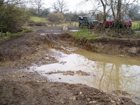 Remains of Roman settlement were damaged by off road vehicles in Easton Grey, Wiltshire